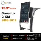 Для Kia Sorento 2 XM 2009 2010 2011 2012 Tesla Style PX6 автомобильный dvd-плеер на основе Android 13,3 
