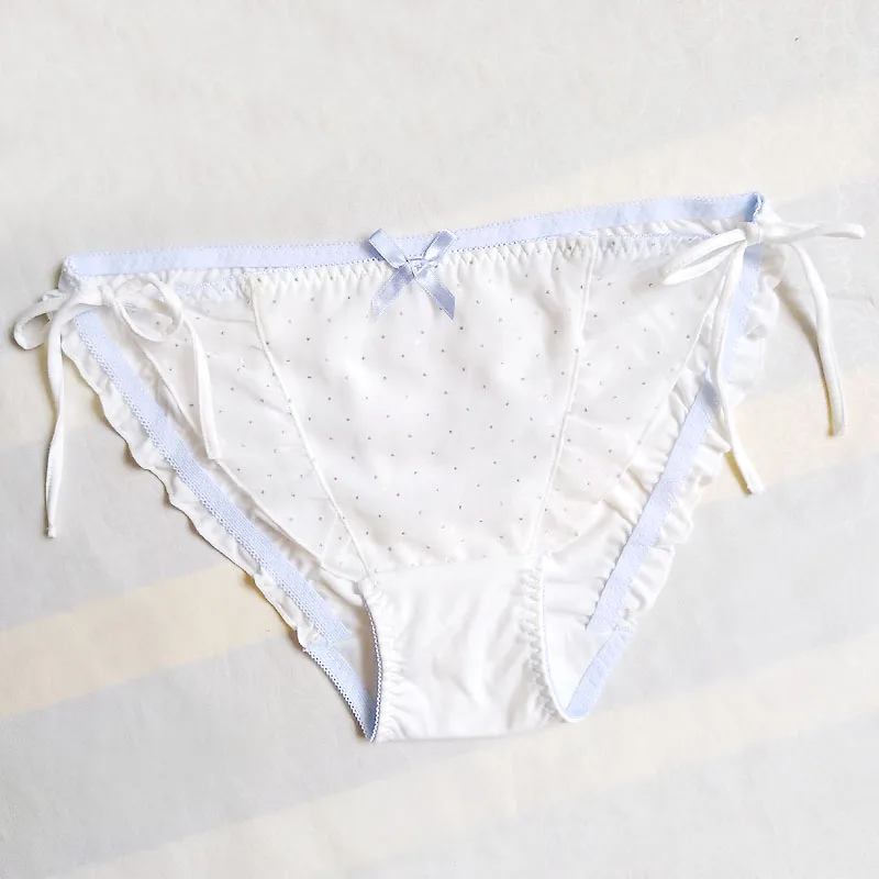 Sissy прозрачные трусики сексуальное нижнее белье регулируемое в горошек CD мужское