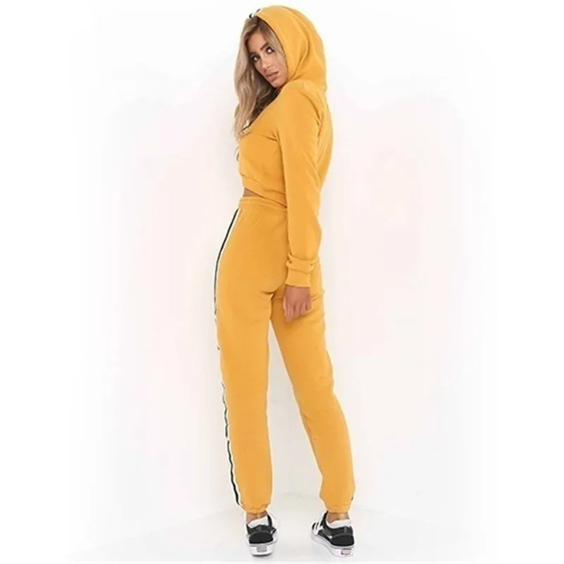 

ZOGAA Spring Autumn Women Sport Wear Suit Ladies Fashion Hoodies 2 Pieces Set Female Casual Solid Ladies Sexy Tracksuit