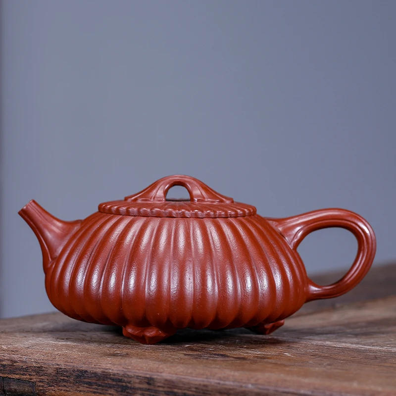 

Yixing recommended manual undressed ore dahongpao jin wen pot of tea service kits stone gourd ladle pot