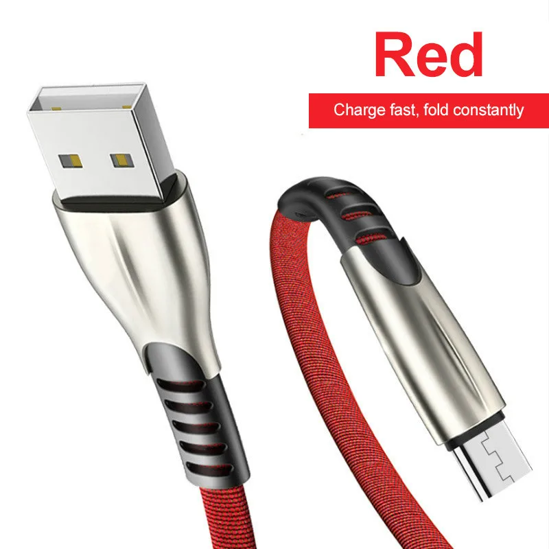 Leaf Micro USB кабель 3.0A Быстрая зарядка Micro usb кабель зарядного устройства для samsung S7 S6 J7 Xiaomi Redmi Note 5 4 Android Кабели для телефона - Цвет: red micro cable