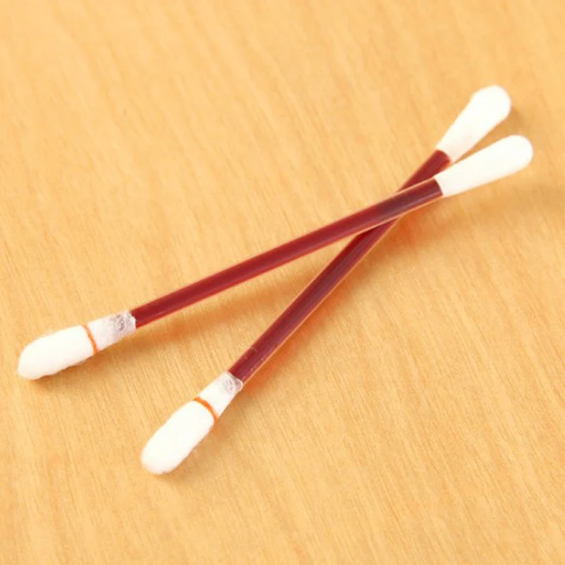 50PCS Multifunction Disinfected Stick Make Up Wood Iodine Disposable Medical Double Cotton Swab Portable Bar | Красота и здоровье