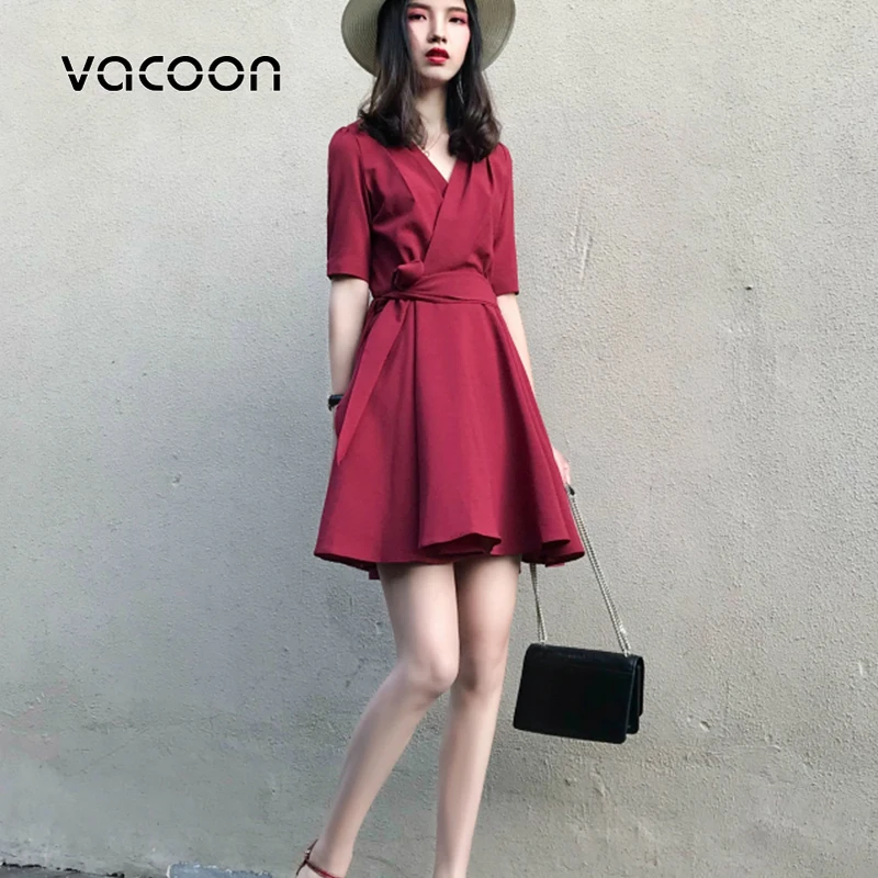 Новое Женское летнее Мини-Платье размера плюс сексуальное красное вечернее