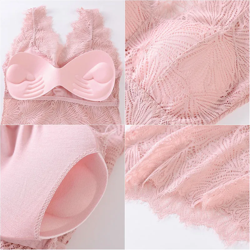 

Fashion Sexy Beauty Back Lace Tank Tops Lace Bras Sexy Lingeries Women Wrapped Chest Lace Bralette Summer Underwear