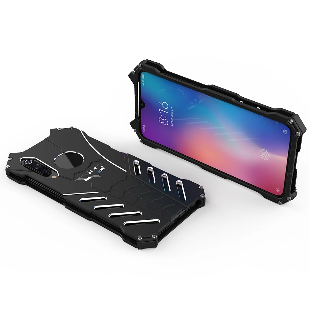 Luxury Batman Kickstand Shockproof Armor Metal Phone Case for Xiaomi 9 SE 8 Lite A3 A2 Cover Aluminum Bumper |