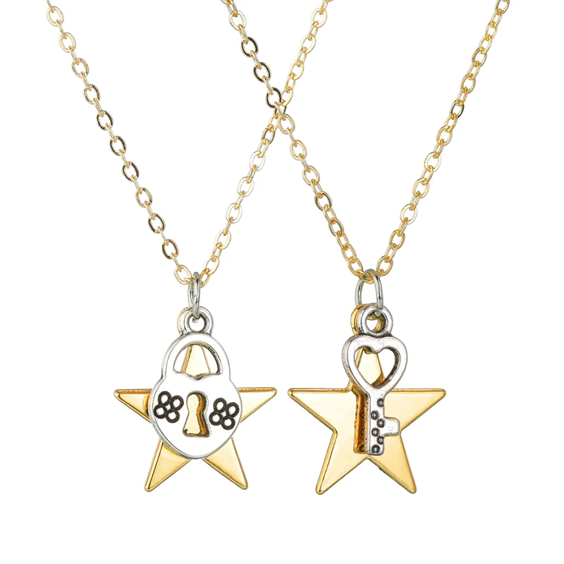 Модные ювелирные изделия для пар ожерелье s золотого и серебряного цвета Пара