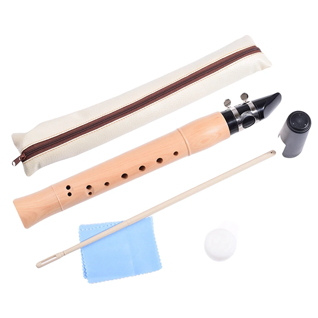 

C Flat Clarinet w/ Carry Bag Woodwind Musical Instrument Clarinet Cleaning Kit Practice Wind Band for Beginners