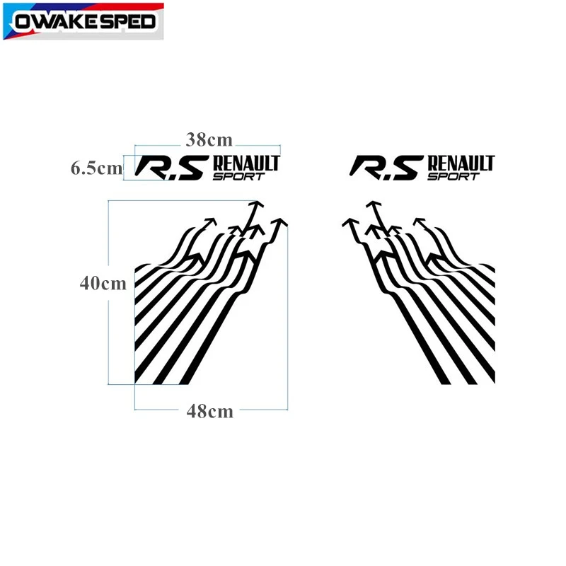 Двусторонние декоративные наклейки на двери автомобиля RS Гонки Спортивные