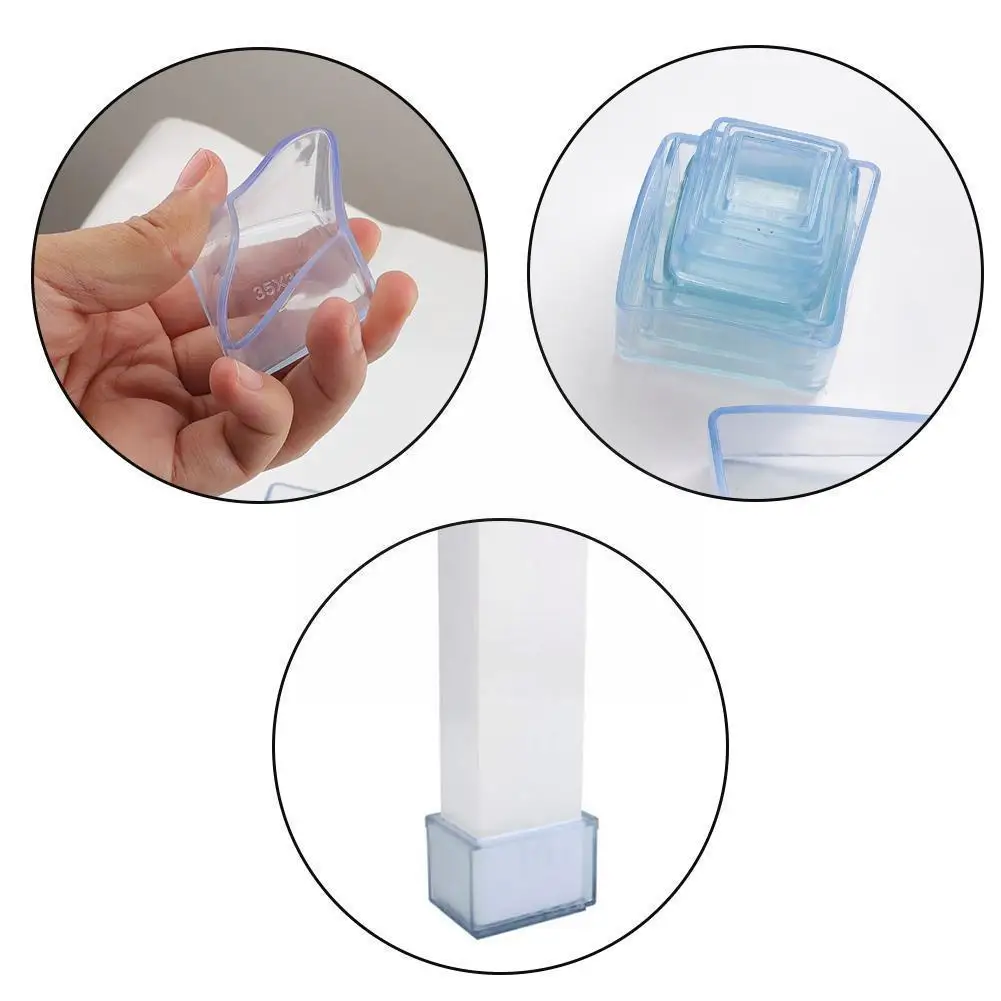 

1PCS Silicone Rubber Chair Leg Caps Feet Pads Furniture Slip Table Non Chair Covers Pads Foot Protector Floor A5Y3