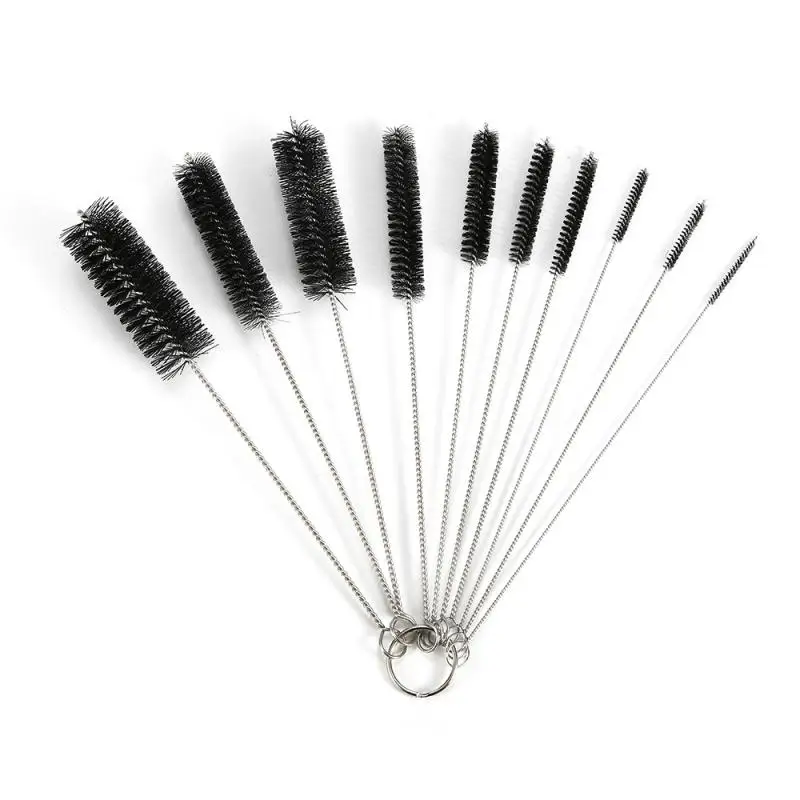 

10pcs Nylon Tube Cleaning Brushes Straw Set For Drinking Straws Glasses Keyboards Jewelry Cleaning Brushes Clean Tools