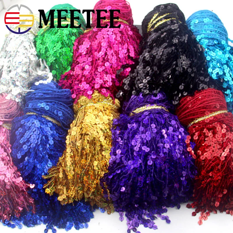 6 ярдов 30 см Лазерная расшитая блестками отделка бахромой DIY шитье латинское