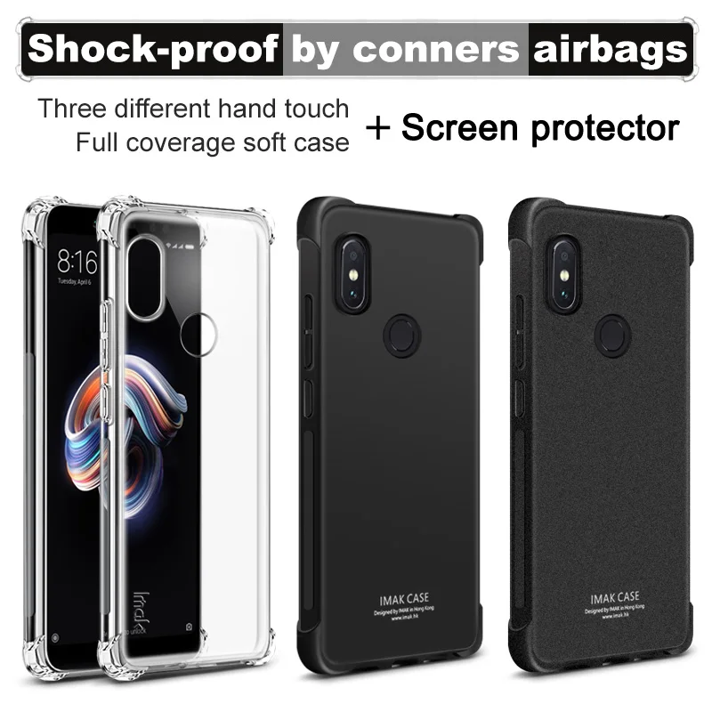 IMAK углы подушка безопасности ударопрочный чехол для Xiaomi Redmi Note 5 Pro Мягкий ТПУ Note5