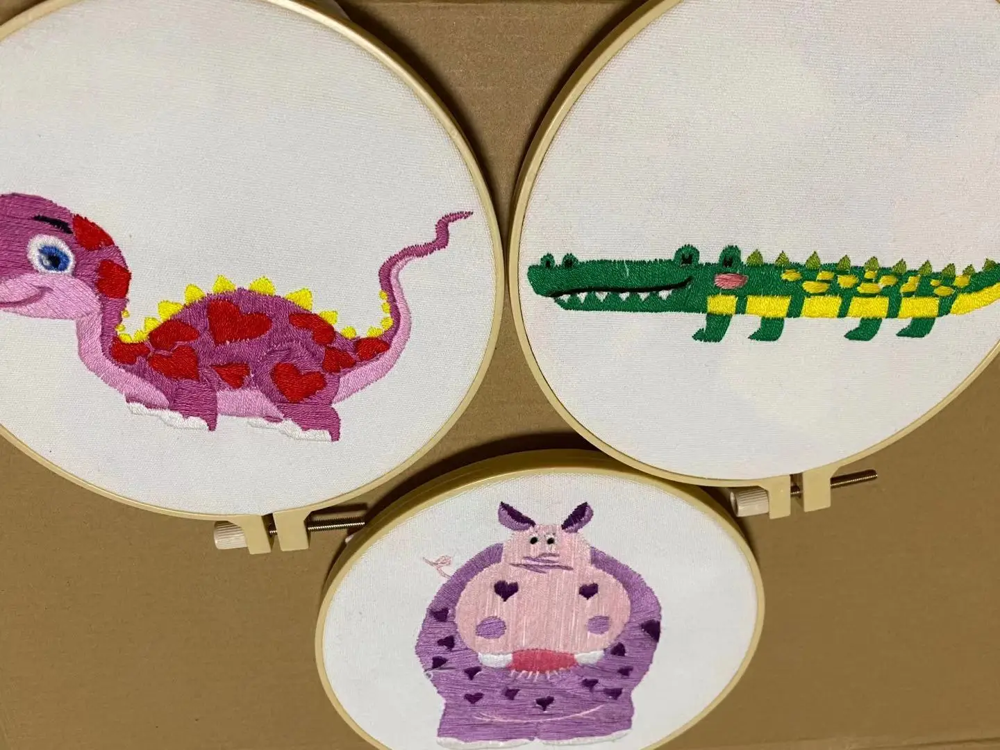 Яркий цвет динозавр бегемот крокодил хлопок штамп Водорастворимые чернила