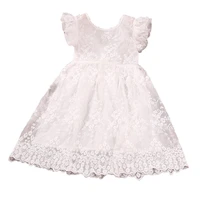 summer childrens clothing of girl white girls princess dress baby toddler wear bow knot embroidery net yarn child casual dress