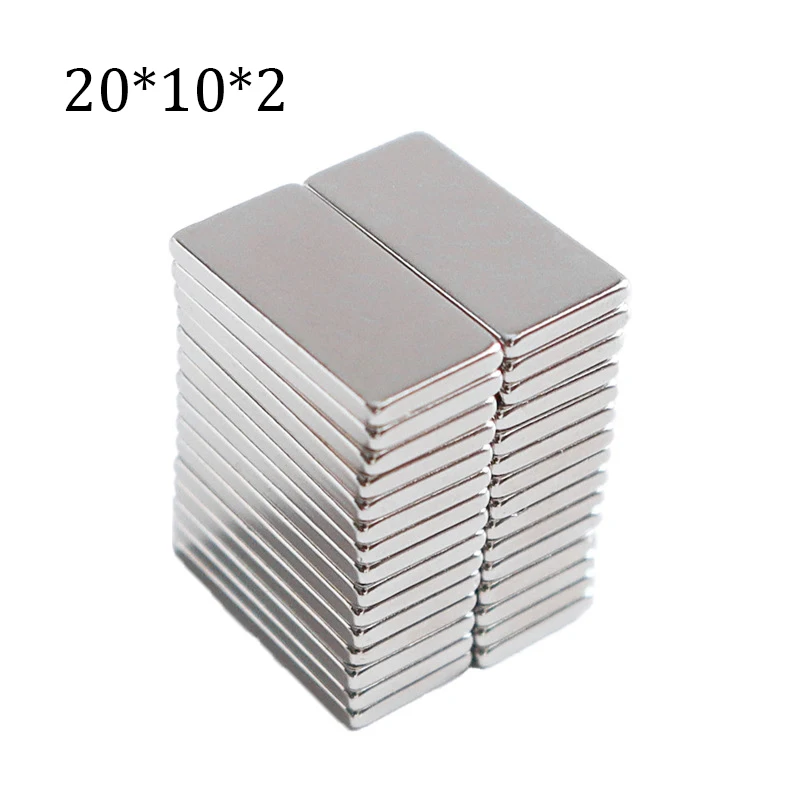 10/20/30 Pcs 20x10x2 Neodymium Magnet 20mm x 10mm x 2mm N35 NdFeB Block Super Powerful Strong Permanent Magnet Imanes Disc