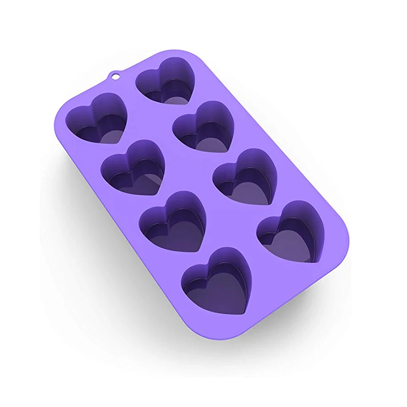 8 ячеек силиконовая форма в форме сердца для шоколада мороженого выпечки|Формы