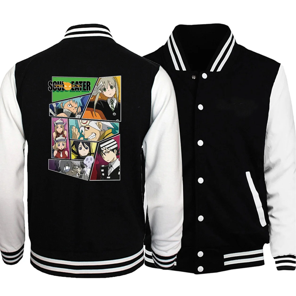 

Anime Soul Eater Male base uniform 2019 Spring Autumn Fashion Brand Jacket Men Japanese Streetwear Coat Harajuku Tracksuit