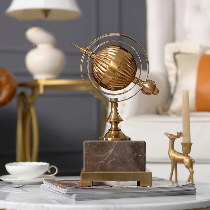 Современное золотистое металлическое украшение в виде шара Ремесленная