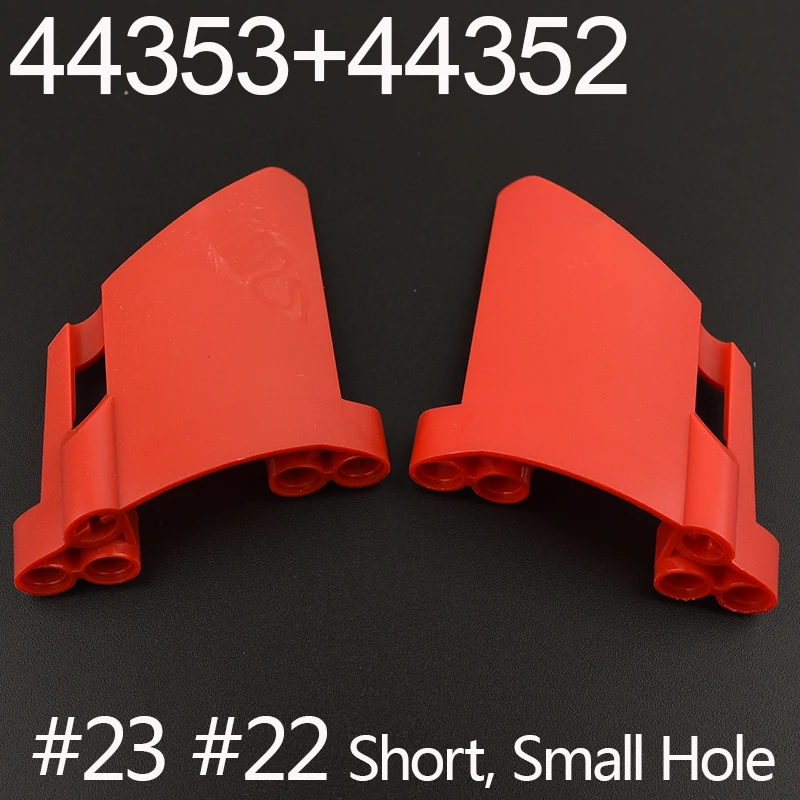 44352 Панель облицовки блока высоких технологий # 22 Сторона A Большая Короткая Маленькая Дыра 44353 # 23 B Кирпичи Аксессуары Детали MOC on.