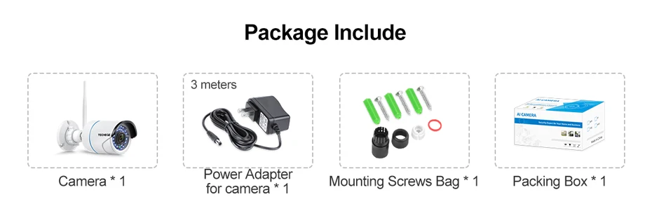 Techege, HD 1080 P, аудио, беспроводная, проводная, ночное видение, уличная, Wifi, IP камера, 2MP, CCTV камера, слот для sd-карты, Макс. 64G w, бесплатный адаптер