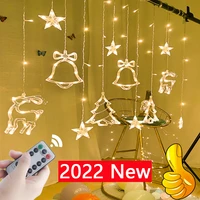led christmas lights garland fairy lights string star lamp outdoor curtain decor for party holiday wedding new year decoration