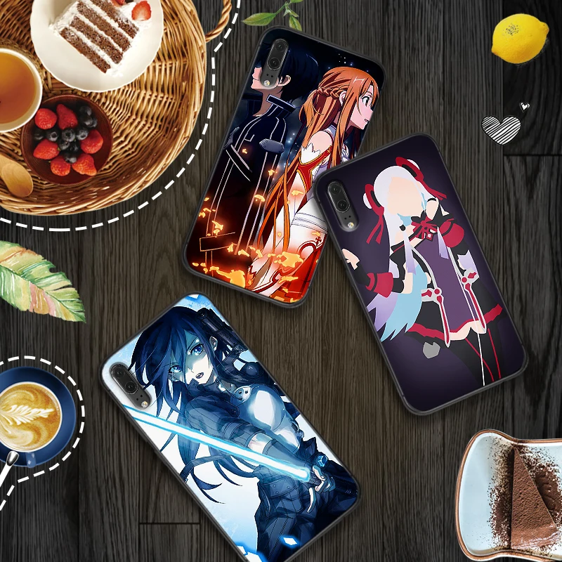 Мягкий чехол для huawei Nova 2i 3i 5i обувь вечеринки в Стиле косплей Sword Art Online Y7 2018 Y9 Prime 2019