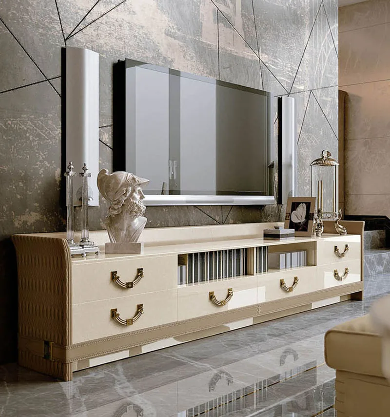 Многофункциональная Роскошная Кожаная подставка под телевизор на заказ|Наборы