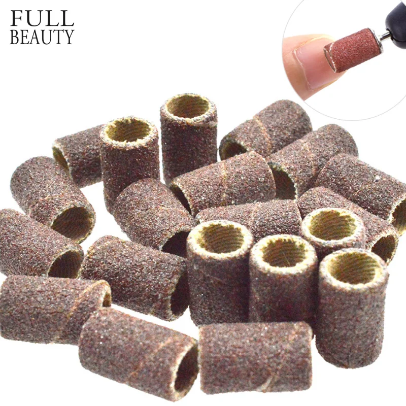 Шлифовальные ленты для ногтей 100 шт. Набор насадок маникюра и педикюра сменный