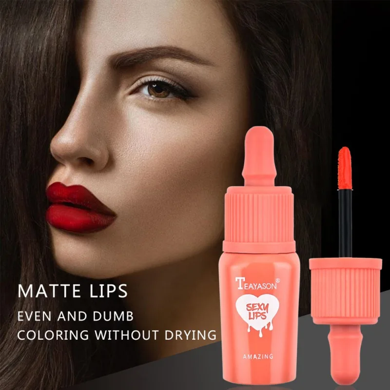 

Matte Lip Dyeing Liquid Moisturizing Brighten Lip Tone Waterproof Non-stick Cup Lip Glaze Velvet Matte Liquid Lip Gloss Makeup