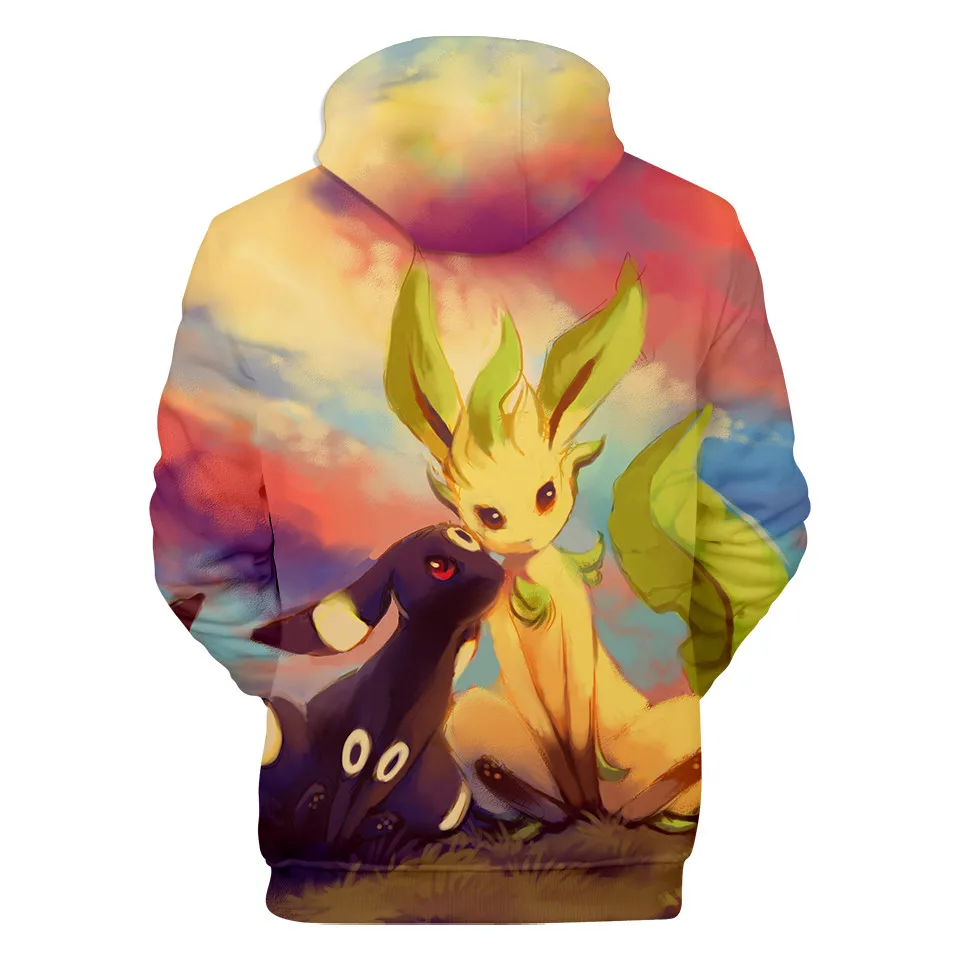 Pikachu Pokemon Go 3D Graphic Sweatshirt Hoodies Men Women Umbreon Sweatshirts Hoodie Men Pullover Boys Game Jacket Clothes