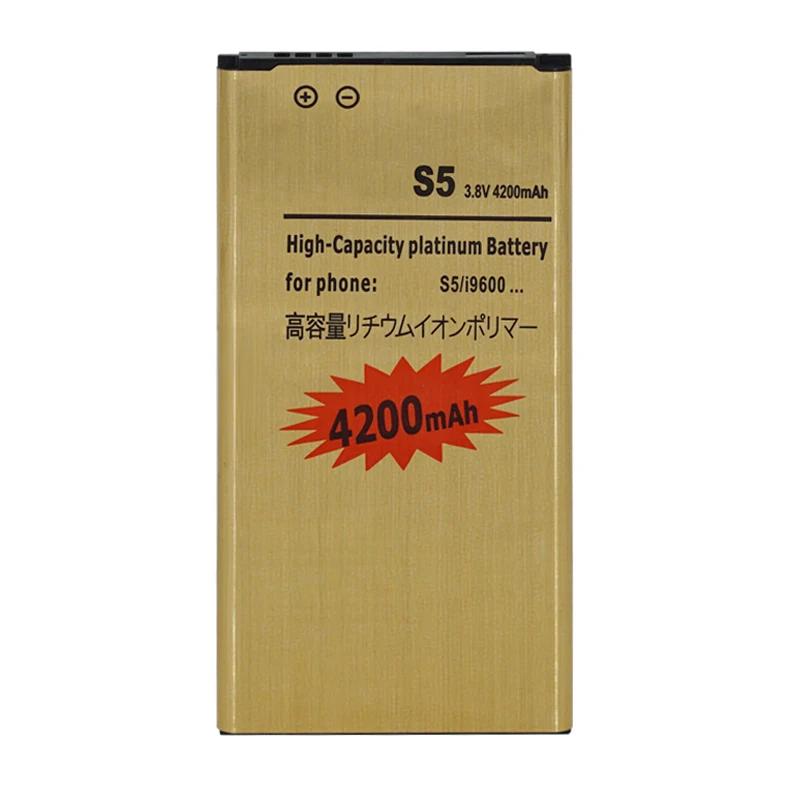 OHD новый золотой аккумулятор 4350 мА/ч для Samsung Galaxy S5 i9600 G900 G900F с аккумулятором на 1 5 2