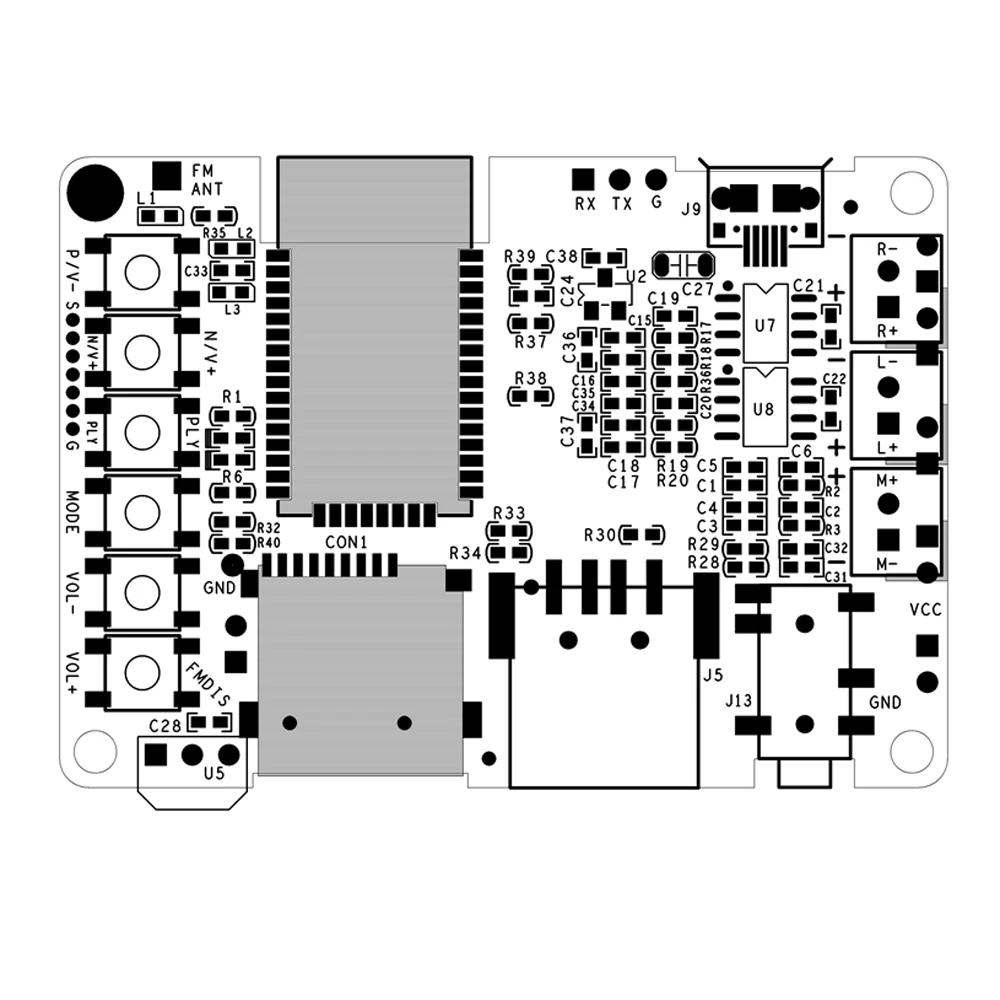 BK8002 Bluetooth усилитель мощности 3Wx2 модуль стерео аудио приемника SPP Поддержка TF