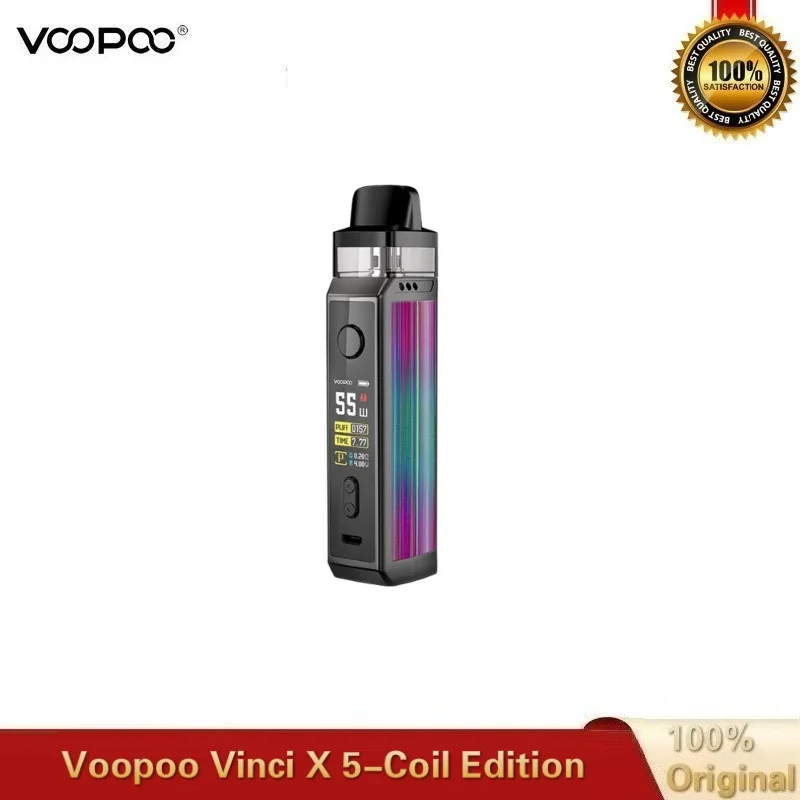 Оригинальный набор VOOPOO VINCI X Pod работает от одной батареи 18650 с двойной катушкой
