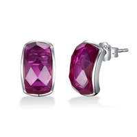 gw silver earrings for women grace 925 sterling silver stud earrings sparkling purple crystal trendy fashion jewelry moon