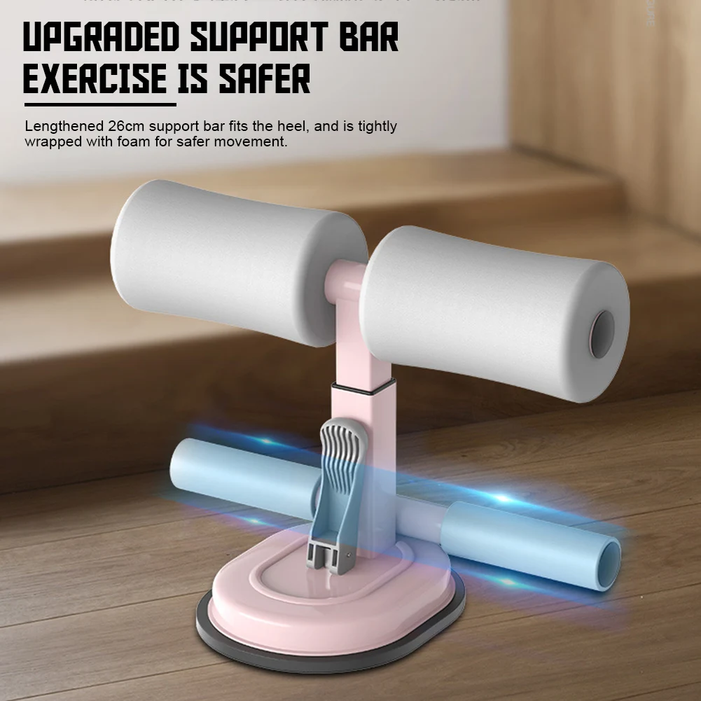 

Hot Sit-up Bar Stand Padded Device Larger Suction Adjustable Height Sit-ups Floor Bar Sit-up Abs Trainer Home Fitness Equipment