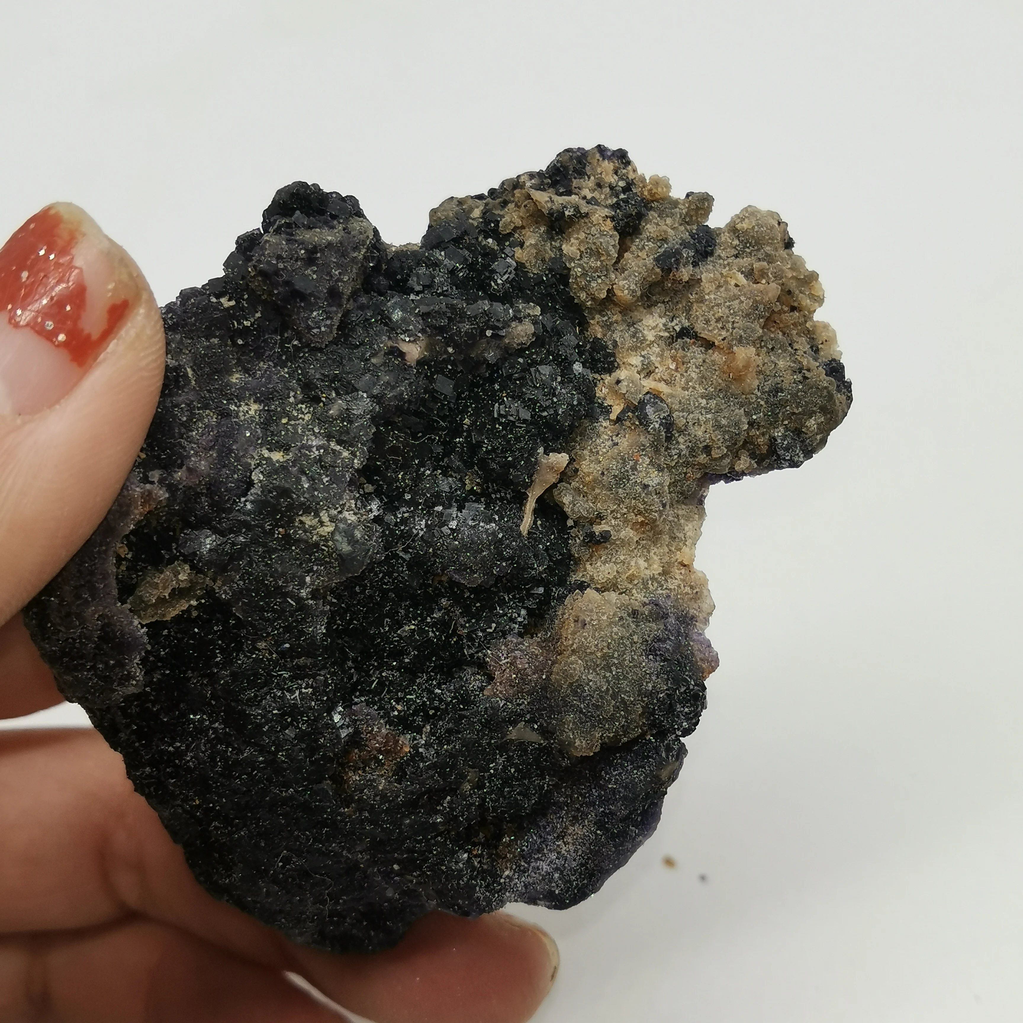 Dohaibogoo целебный Кристалл specimen 110g Purply Fuorite Образец Новое поступление натуральный