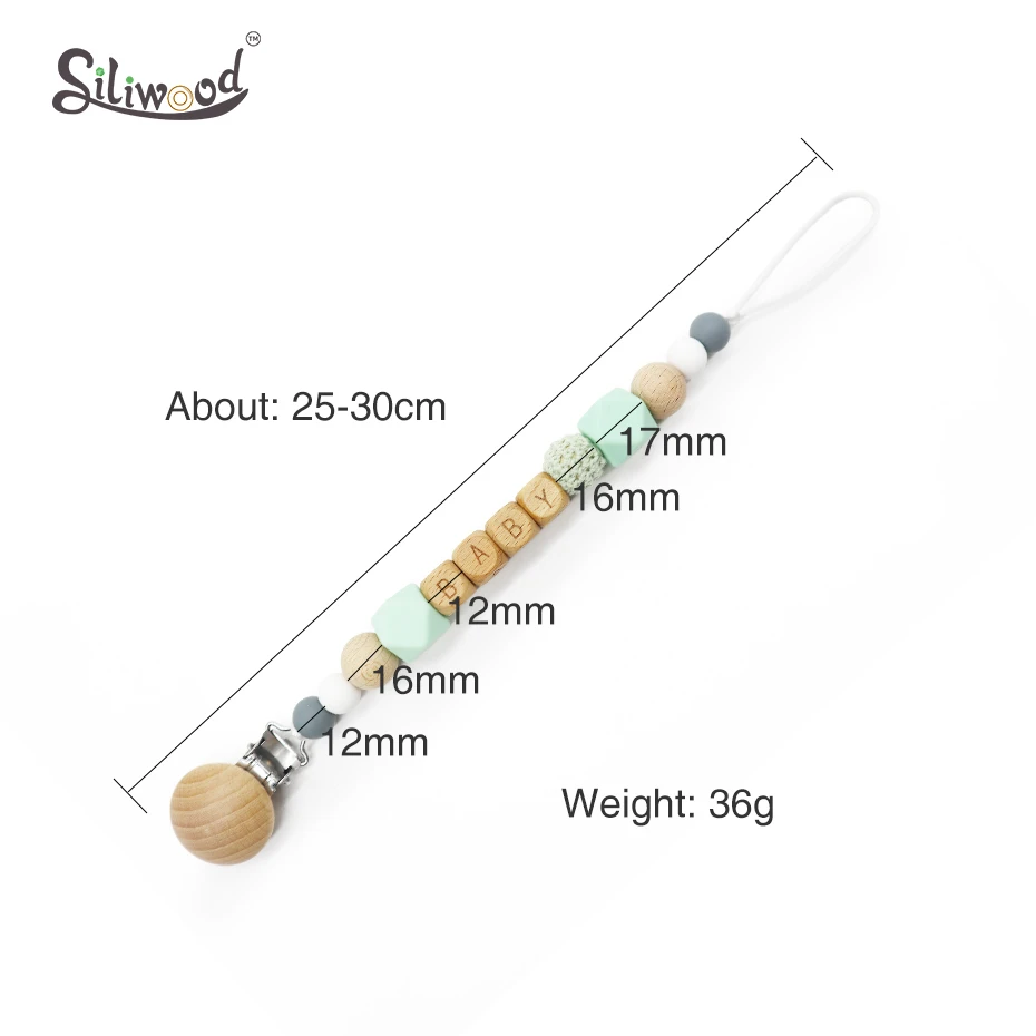 

Baby Pacifer Clips Personalized Name Dummy Nipple Holder Baby Teat Chain Toy Stroller Teething BPA Free Safe Baby Accessories