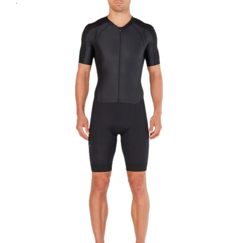 

Spring and summer 2021 men's one-piece cycling suit tight fitting short sleeve Triathlon cycling suit breathable high elastic