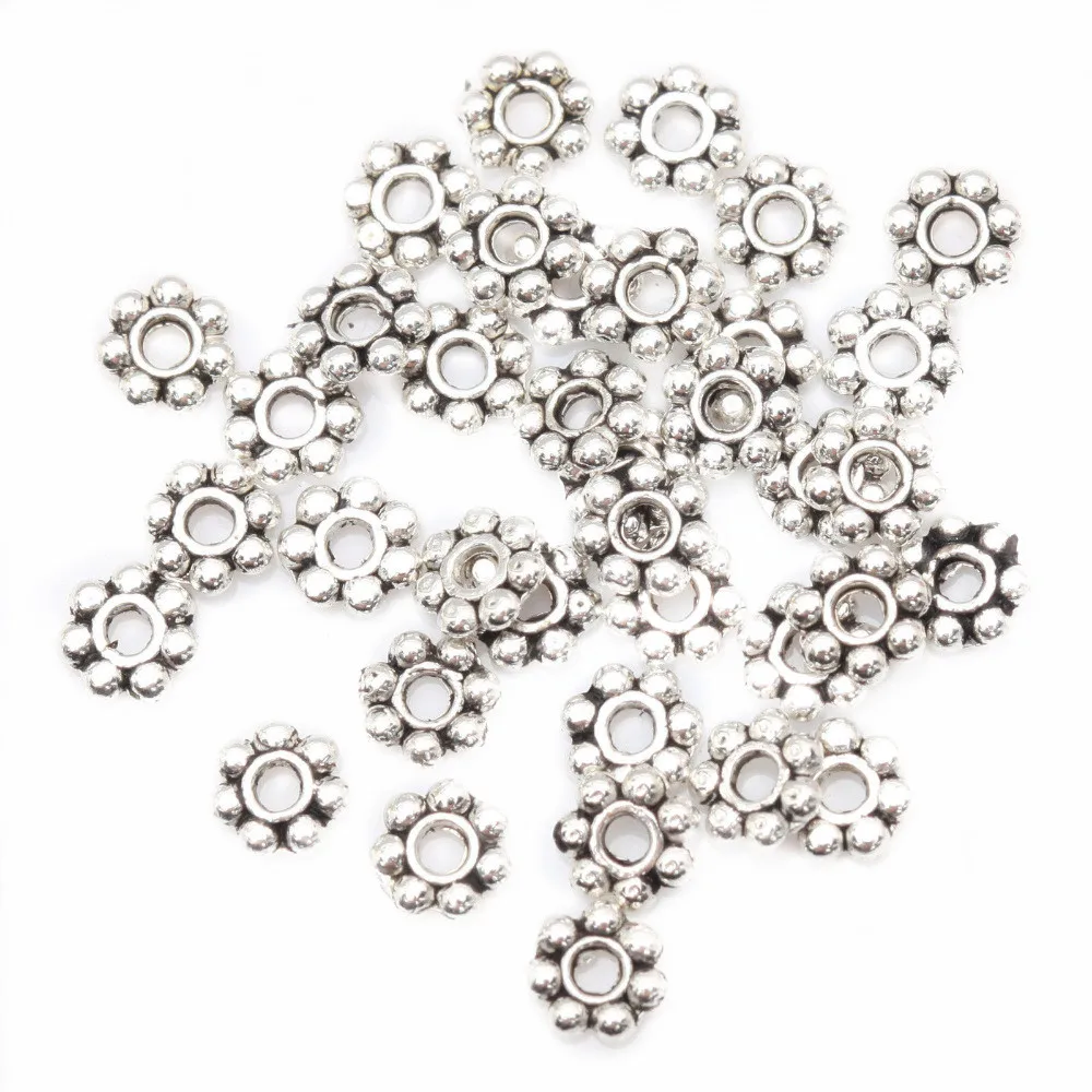 100 шт ромашки цветок узорные разделительные бусины Модные DIY для изготовления