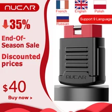 THINKCAR MUCAR BT200  Professional OBD2 Scanner Code Reader Lifetime Free Full System Oil SAS Reset Diagnostic Tools