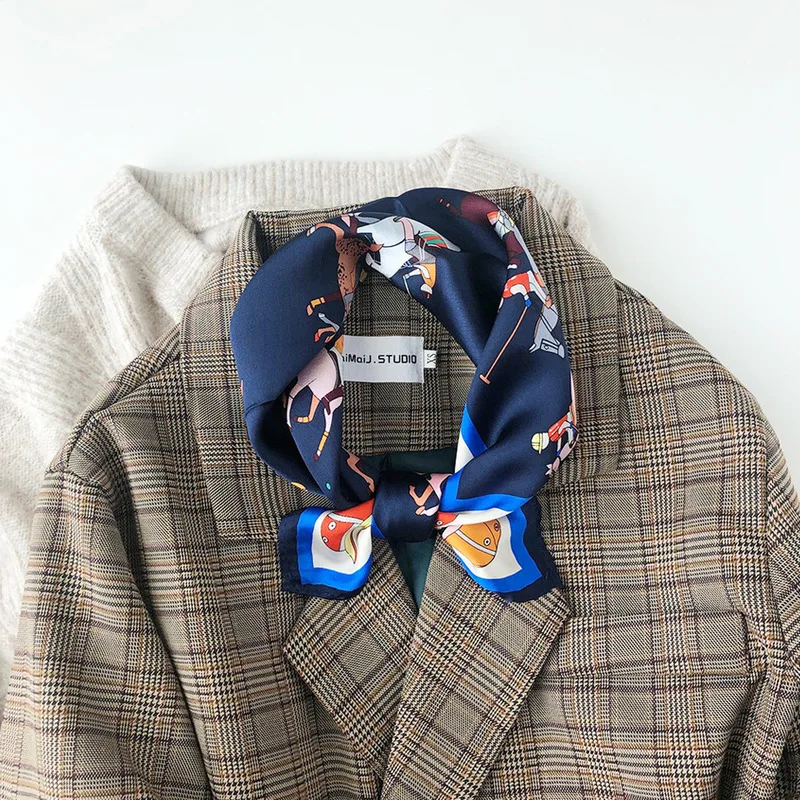 Женский 100% шелковый шарф квадратный шейный платок шарфы для волос 2020 платки и