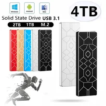 New4TB 2TB 1T Mobile Hard Drive Type C USB3.1 Mini SSD Shockproof Aluminum Alloy Solid State Drive hd Transmission Speed usb 2tb