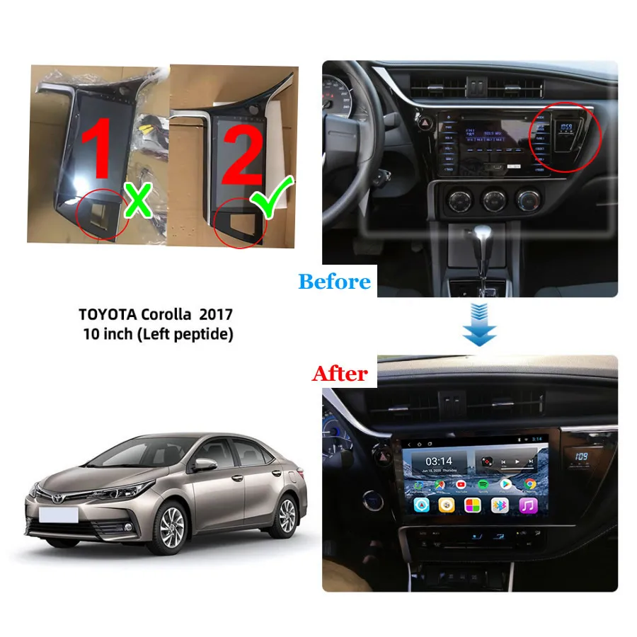Автомобильный мультимедийный видеоплеер для TOYOTA COROLLA стерео-система на Android 10 6 ГБ