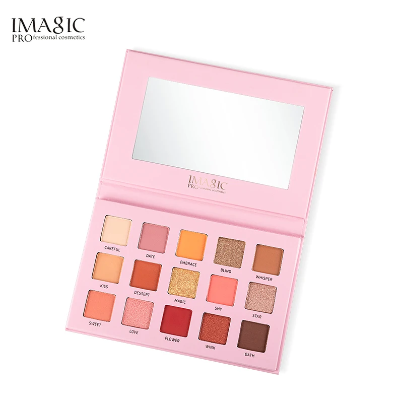 Тени для век imagic Palette Matte Shimmer 15 цветов Высокая пигментная блестящая пудра матовая палитра De Maquiagem для женской косметики