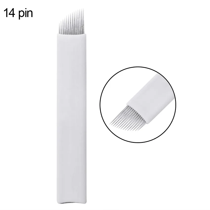 Microblading Needles 100Pcs/box Tattoo Permanent for Eyebrow Embroidery Pen Pernement Makeup Supplies |