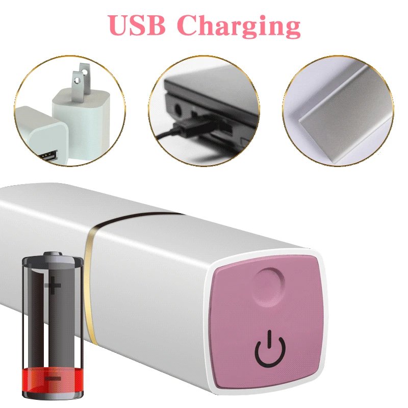 GUIMI 2 в 1 губная помада вибратор USB Перезаряжаемые 10 Скорость Вибрационный яйцо