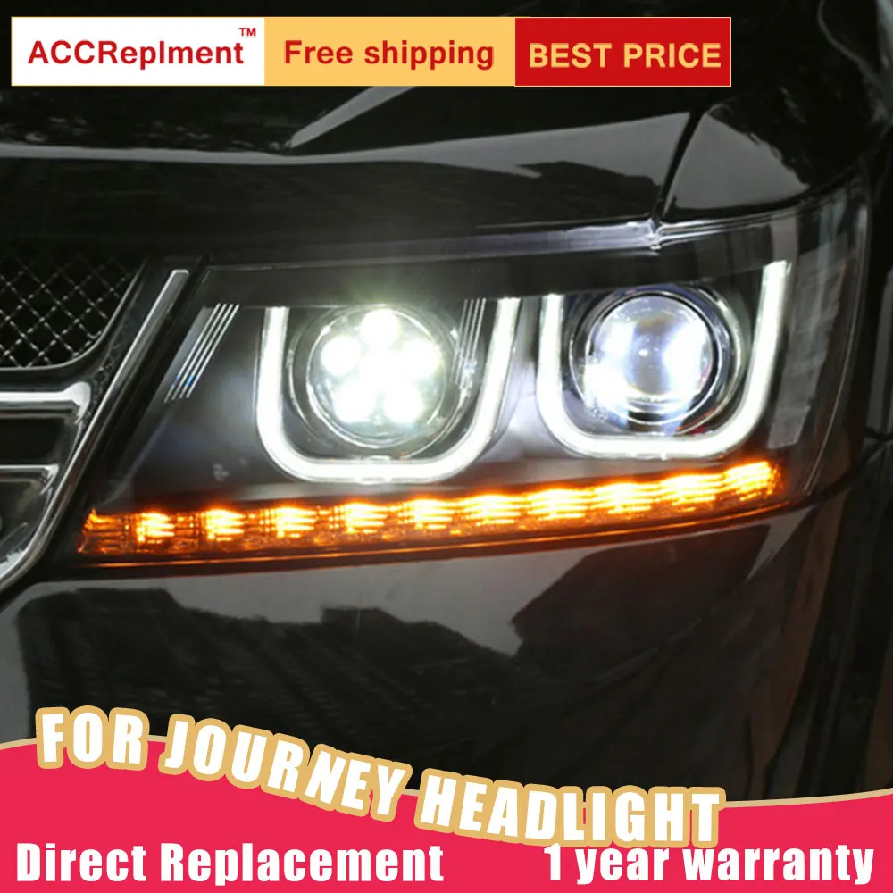 

2Pcs LED Headlights For Dodge Journey 2009-2018 led car lights Angel eyes xenon HID KIT Fog lights LED Daytime Running Lights