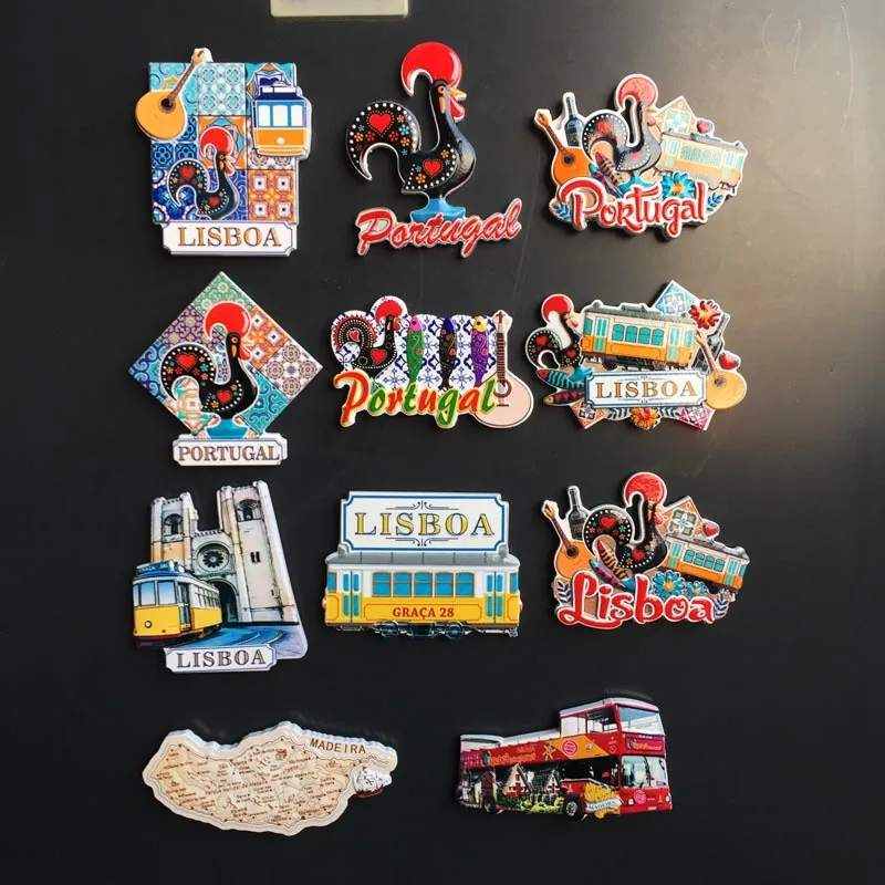 Fridge Magnets Souvenir Portugal Geographical Indication Decorative Magnetic Refrigerator Sticker 3D Resin Craft Tourism Gifts | Дом и сад
