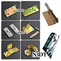 1 Set Non-Mortise Face Mounted Bed Frame Rail Bracket Fittings Connectors Fasteners Snap Locking Hanger Heavy European Slat