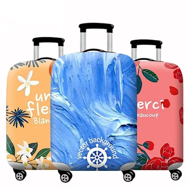 Fashion Elastic Fabric Luggage Protective Cover Suitable18-32 Inch Trolley Case Cover Suitcase Dust Cover Travel Accessories